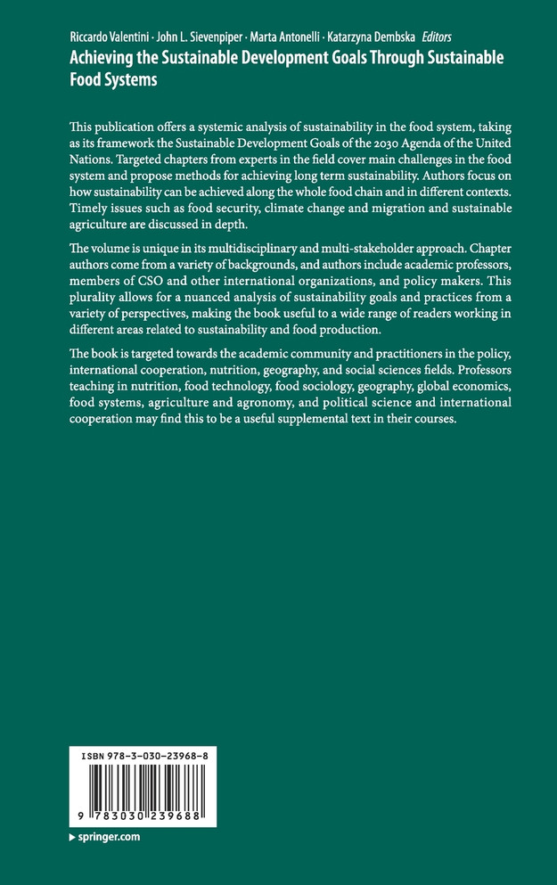 Achieving the Sustainable Development Goals Through Sustainable Food Systems