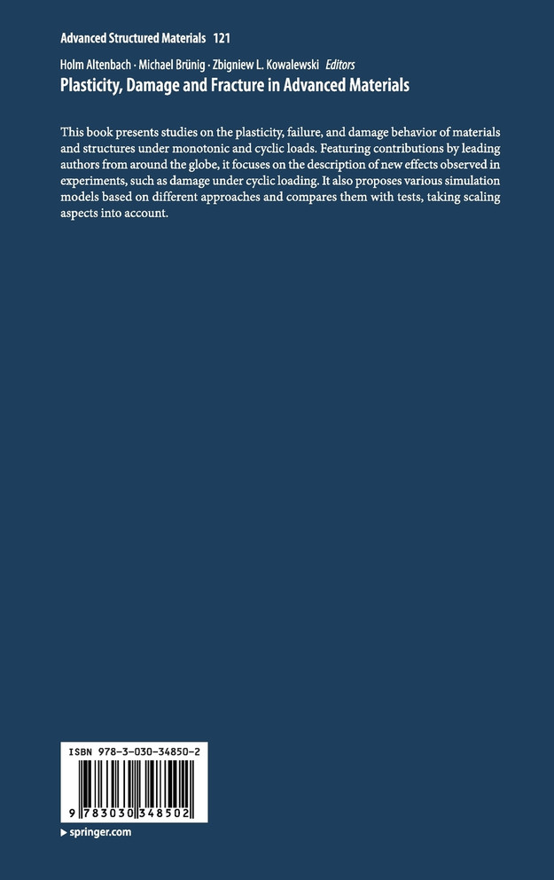 Plasticity, Damage and Fracture in Advanced Materials