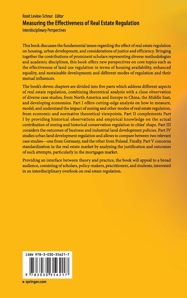 Measuring the Effectiveness of Real Estate Regulation