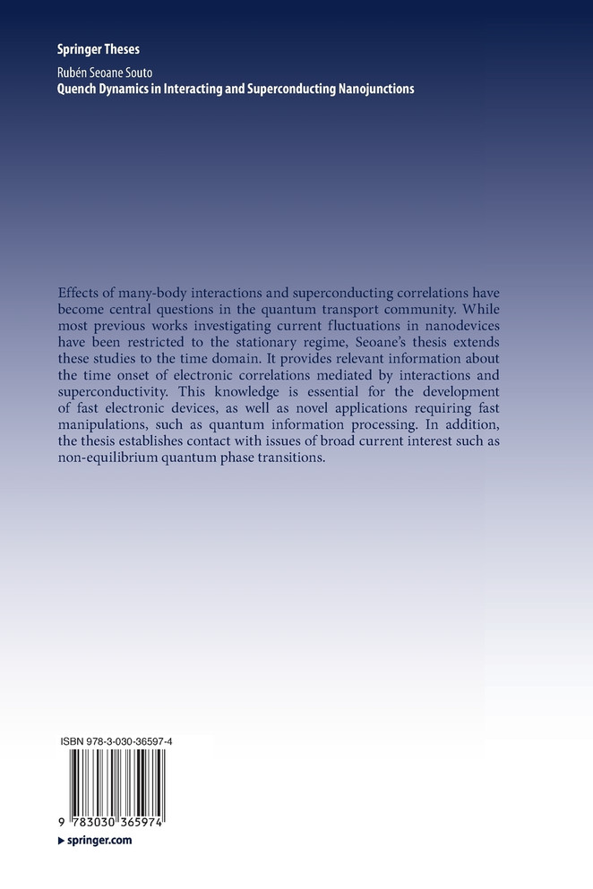 Quench Dynamics in Interacting and Superconducting Nanojunctions