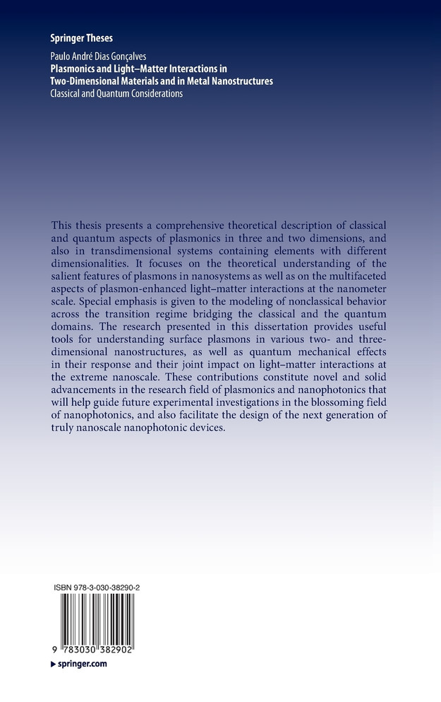 Plasmonics and Light-Matter Interactions in Two-Dimensional Materials and in Metal Nanostructures