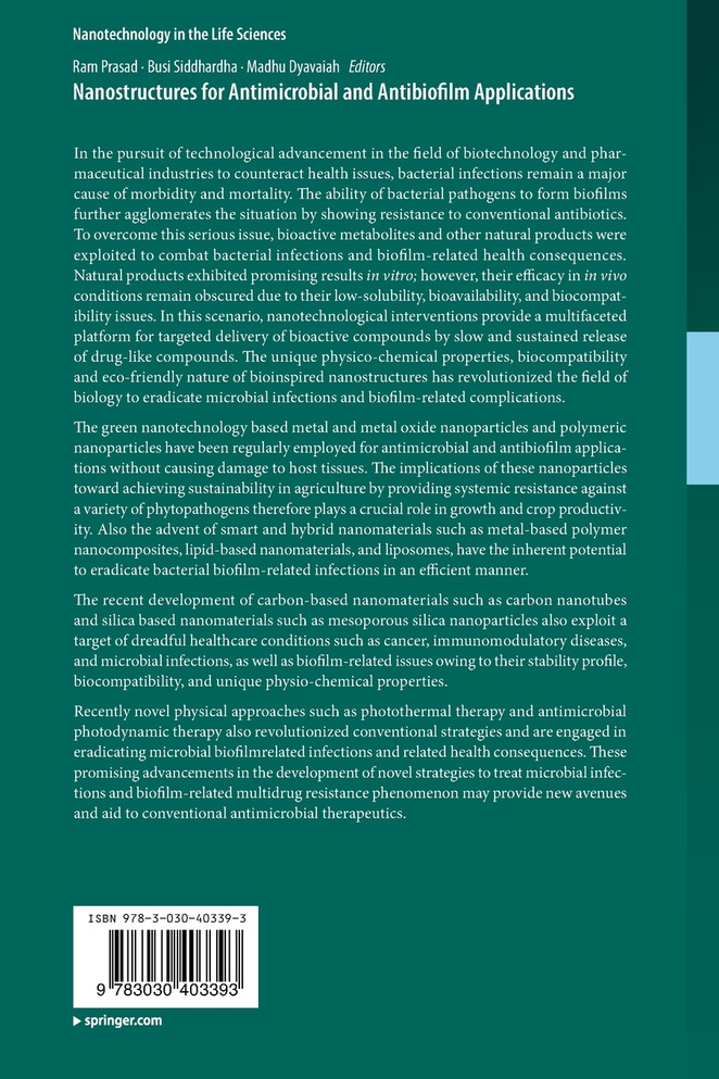 Nanostructures for Antimicrobial and Antibiofilm Applications