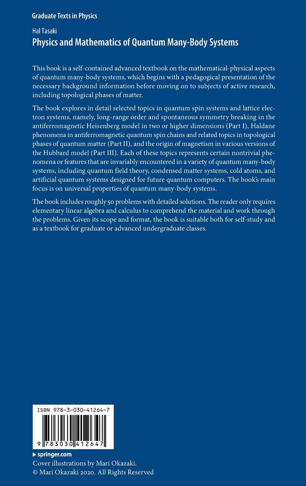 Physics and Mathematics of Quantum Many-Body Systems