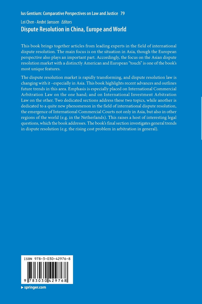Dispute Resolution in China, Europe and World