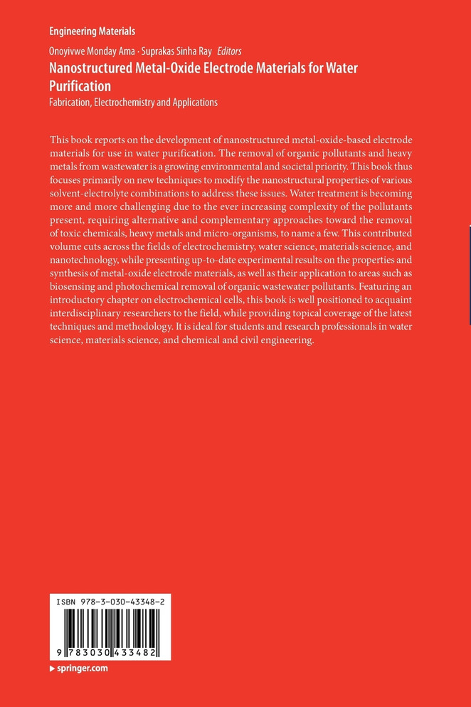 Nanostructured Metal-Oxide Electrode Materials for Water Purification