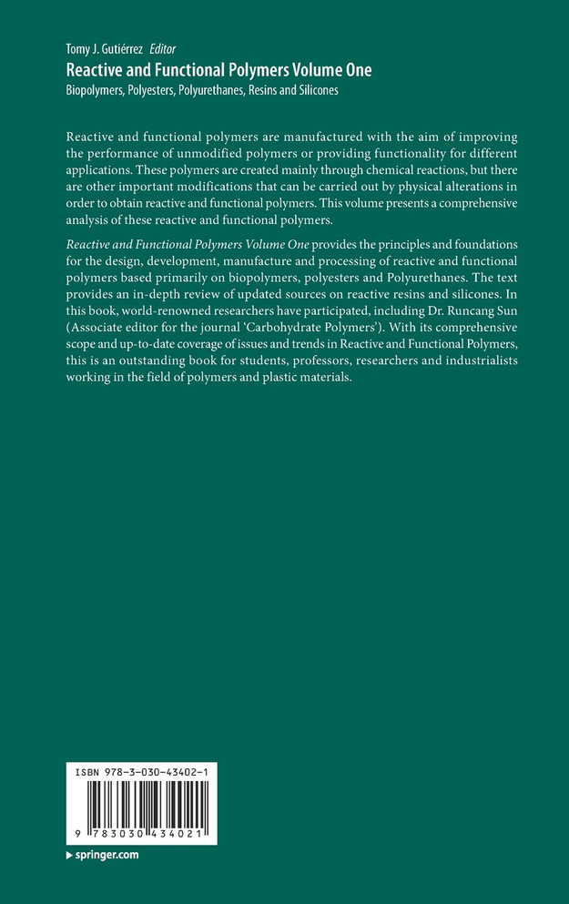 Reactive and Functional Polymers Volume One