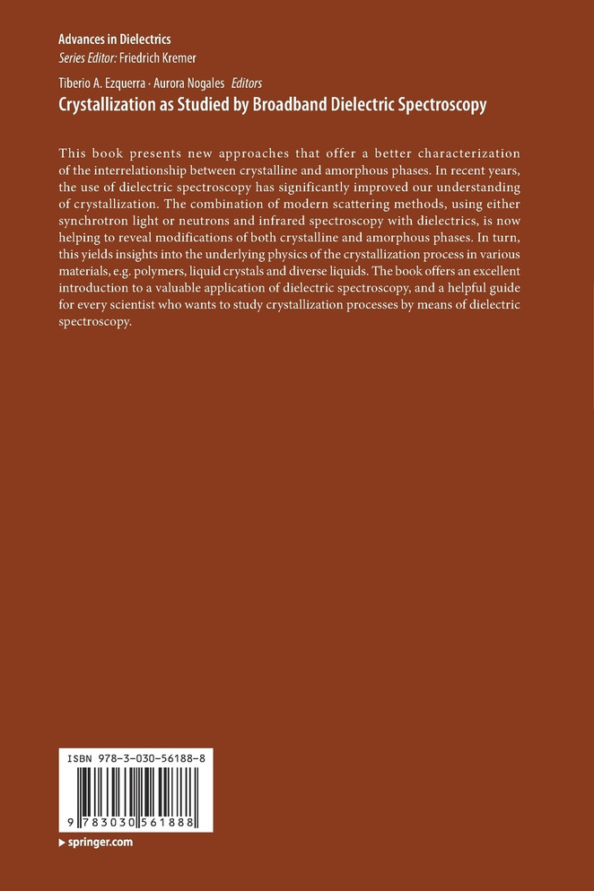 Crystallization as Studied by Broadband Dielectric Spectroscopy