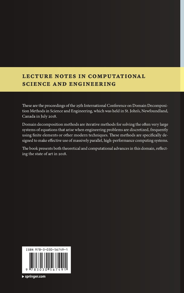 Domain Decomposition Methods in Science and Engineering XXV