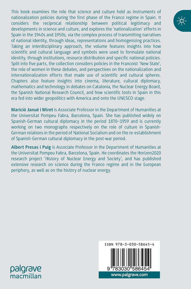 Science, Culture and National Identity in Francoist Spain, 1939-1959
