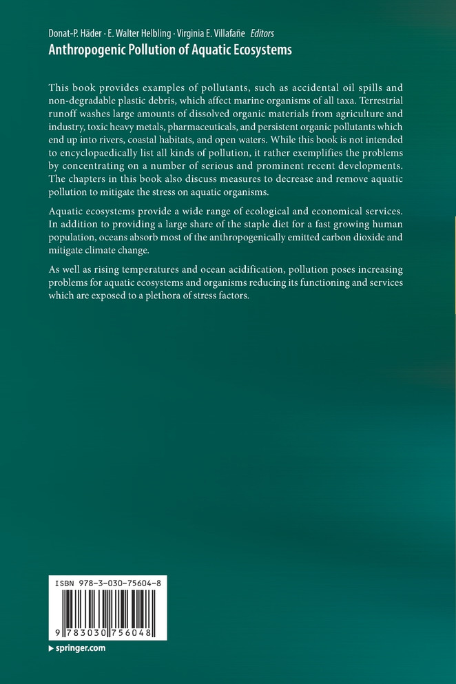 Anthropogenic Pollution of Aquatic Ecosystems