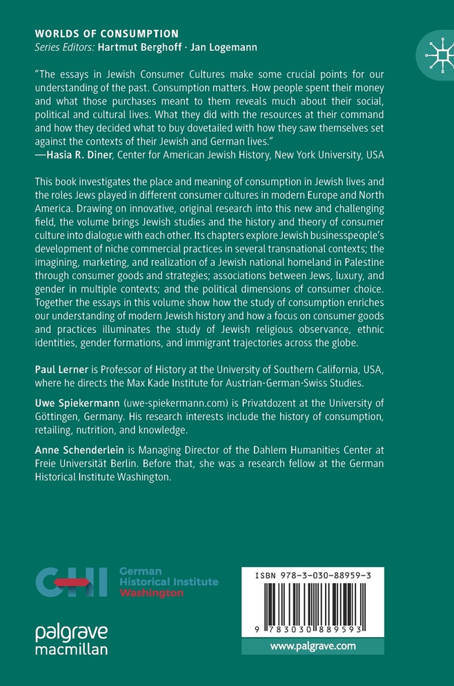 Jewish Consumer Cultures in Nineteenth and Twentieth-Century Europe and North America