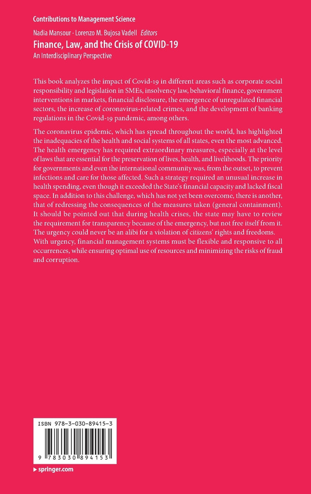 Finance, Law, and the Crisis of COVID-19