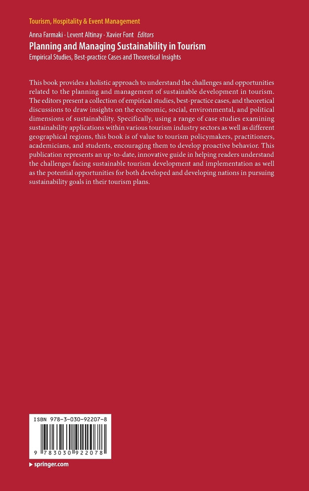 Planning and Managing Sustainability in Tourism
