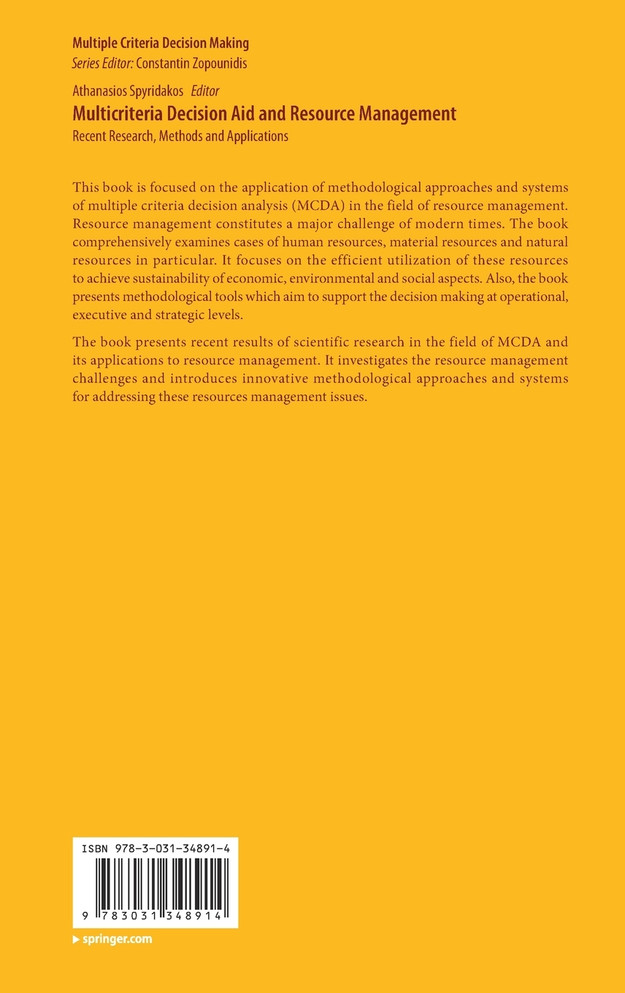Multicriteria Decision Aid and Resource Management