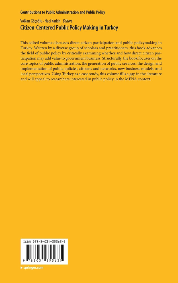 Citizen-Centered Public Policy Making in Turkey