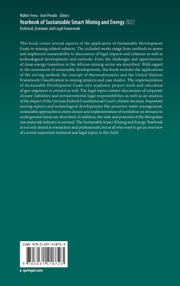 Yearbook of Sustainable Smart Mining and Energy 2022