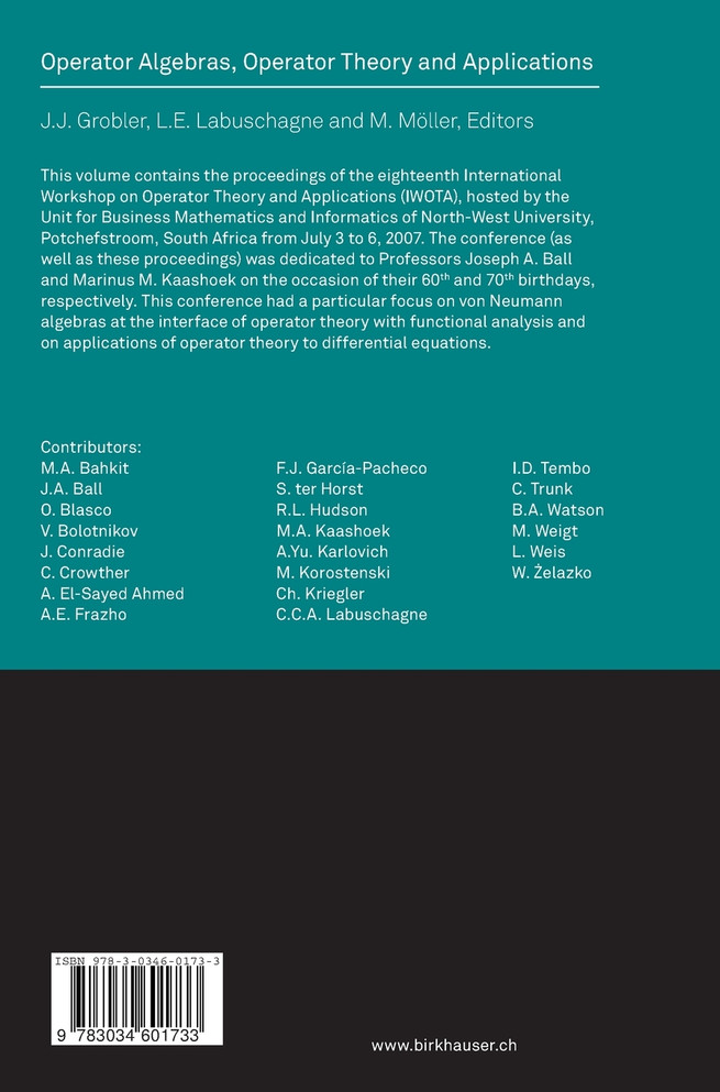 Operator Algebras, Operator Theory and Applications
