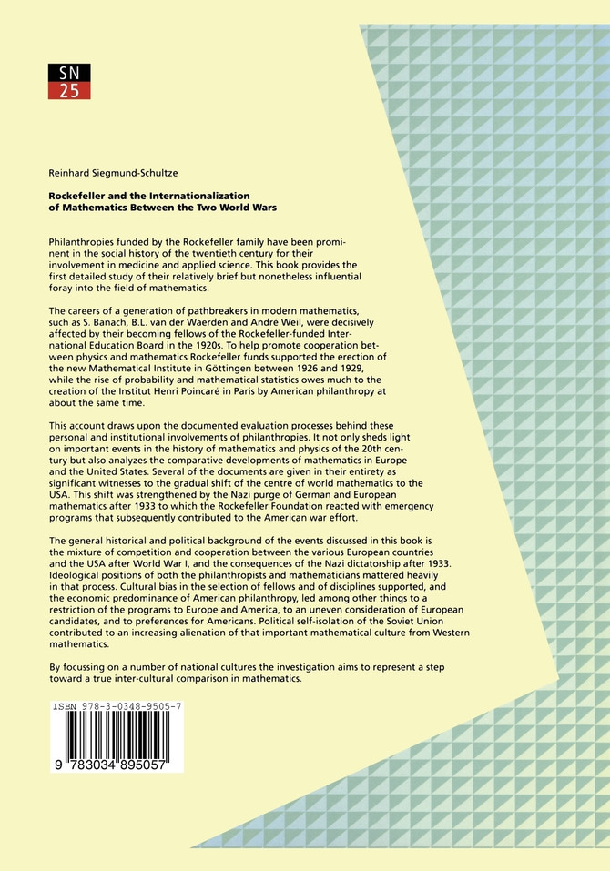 Rockefeller and the Internationalization of Mathematics Between the Two World Wars