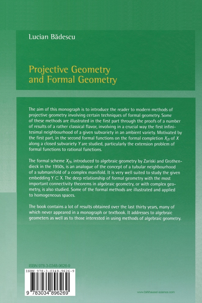 Projective Geometry and Formal Geometry