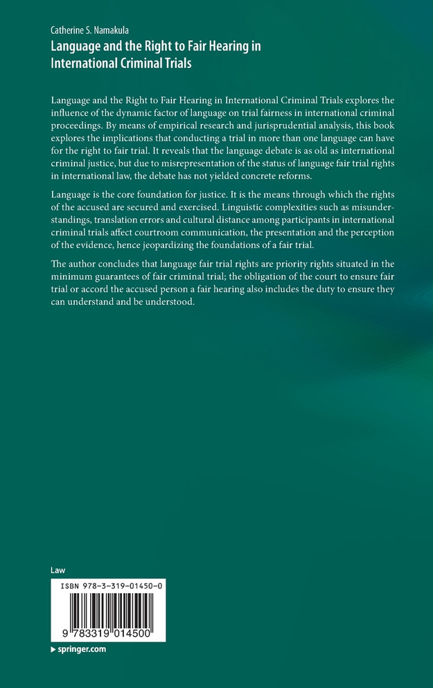 Language and the Right to Fair Hearing in International Criminal Trials