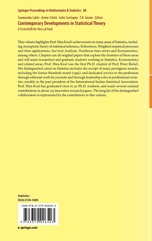Contemporary Developments in Statistical Theory