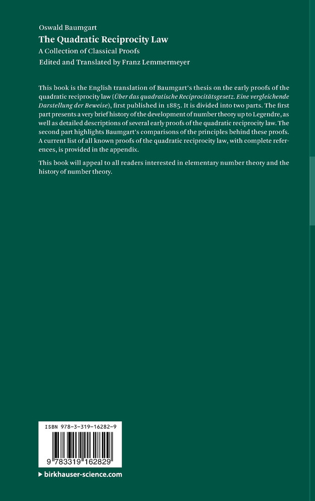 The Quadratic Reciprocity Law
