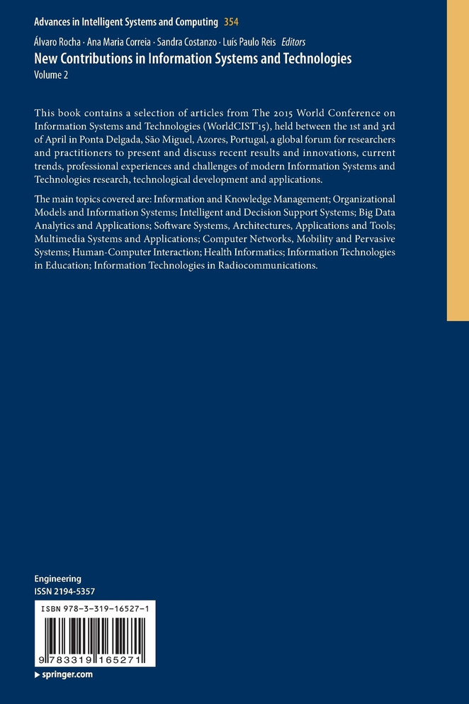 New Contributions in Information Systems and Technologies