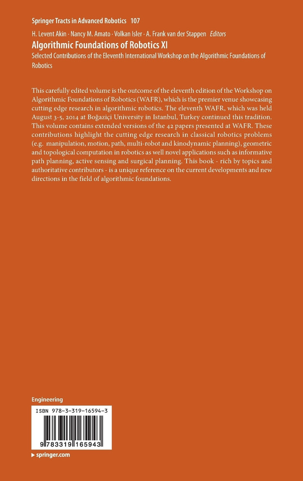 Algorithmic Foundations of Robotics XI