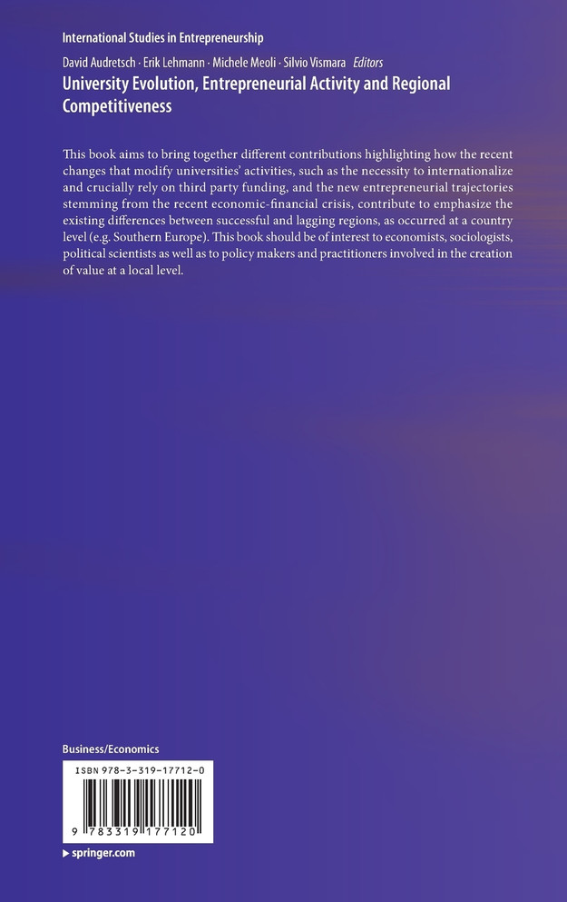University Evolution, Entrepreneurial Activity and Regional Competitiveness
