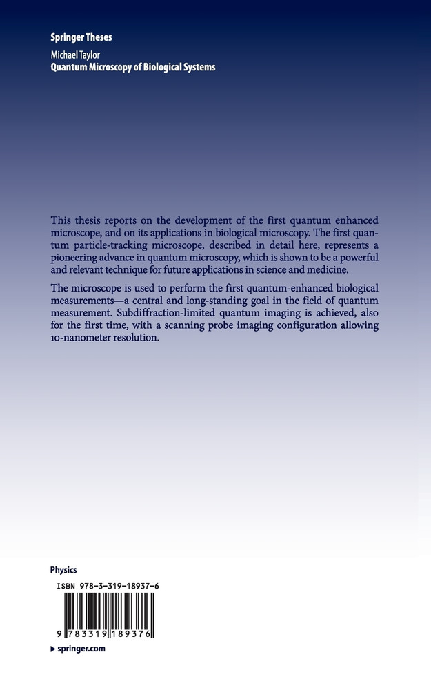 Quantum Microscopy of Biological Systems