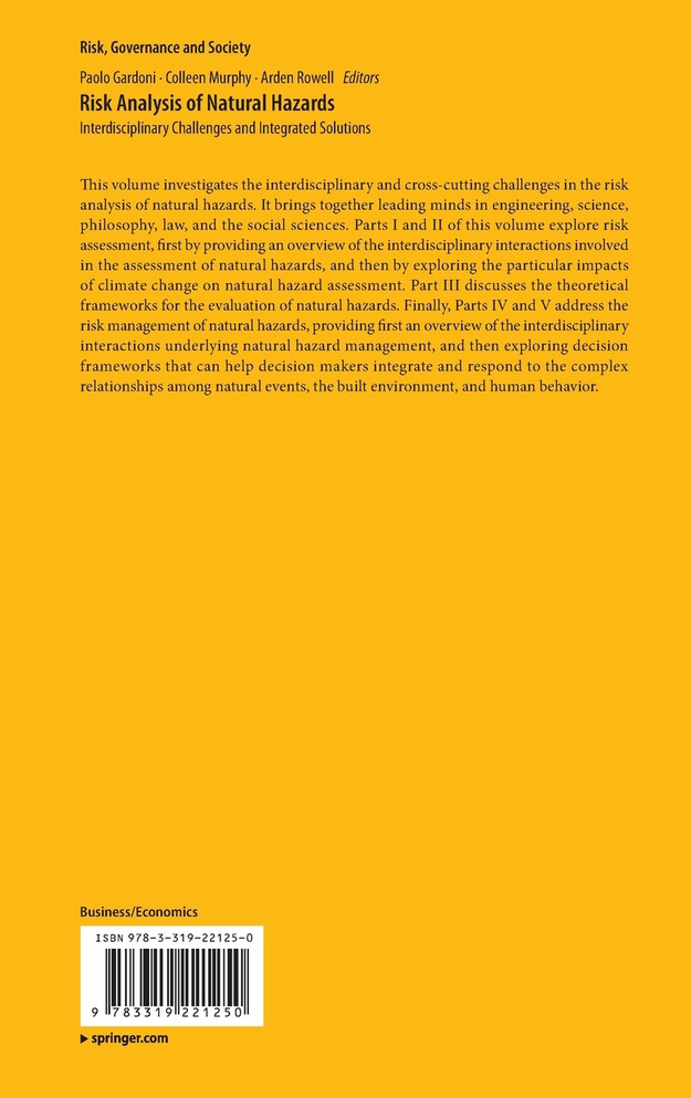 Risk Analysis of Natural Hazards