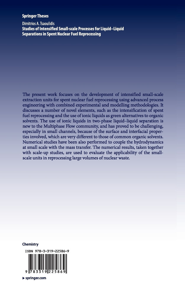 Studies of Intensified Small-scale Processes for Liquid-Liquid Separations in Spent Nuclear Fuel Reprocessing