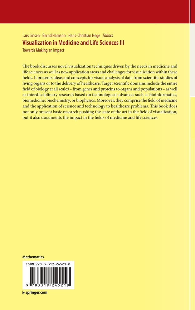 Visualization in Medicine and Life Sciences III