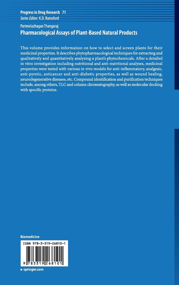 Pharmacological Assays of Plant-Based Natural Products