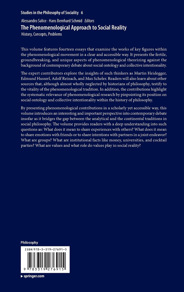 The Phenomenological Approach to Social Reality