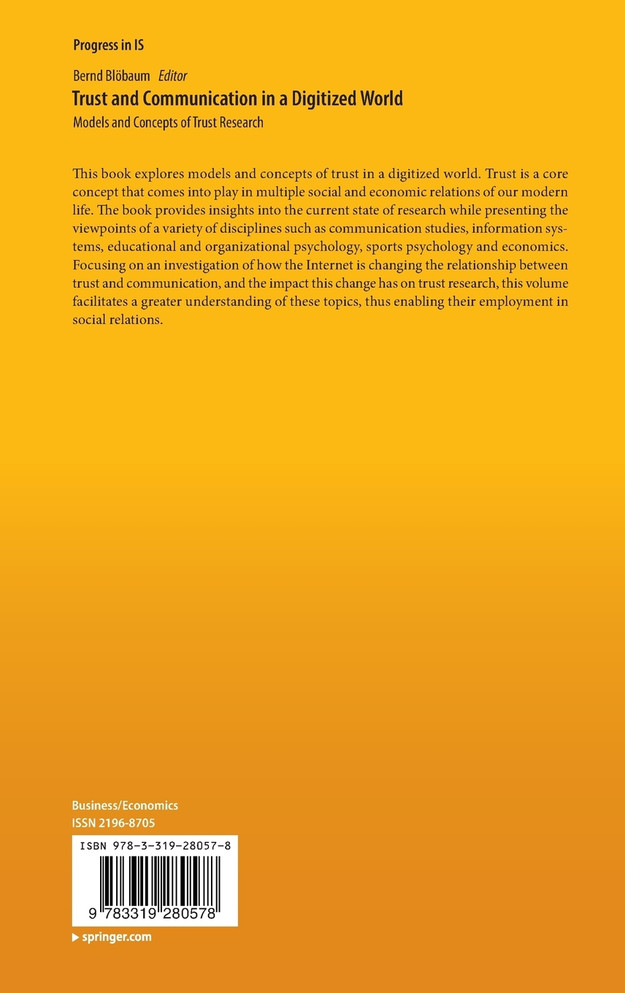 Trust and Communication in a Digitized World