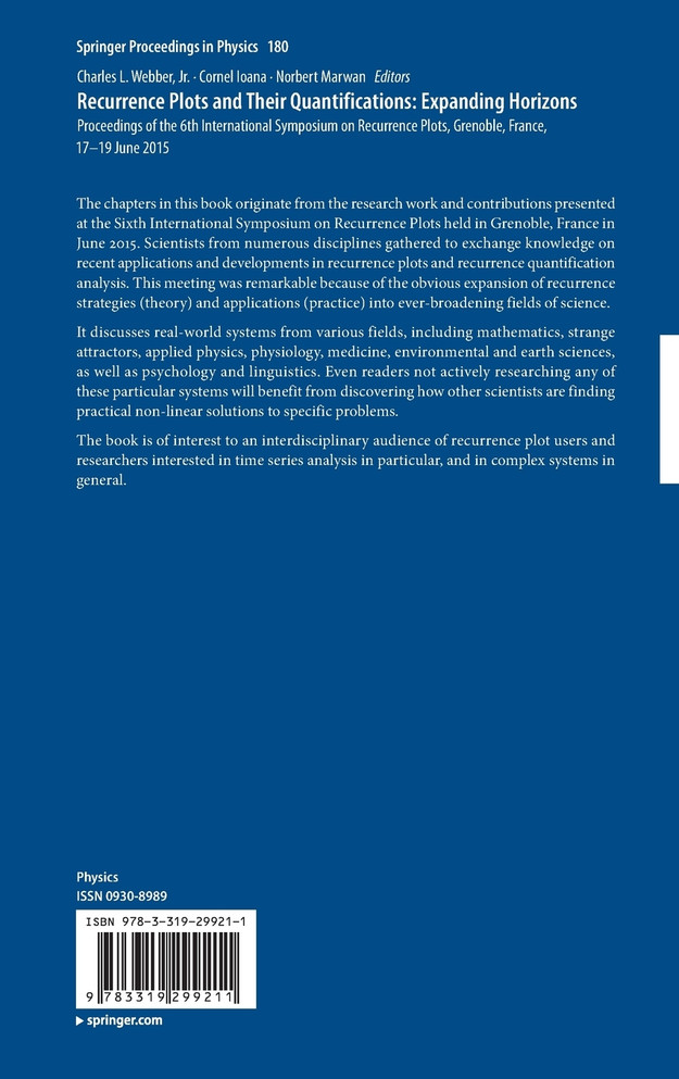 Recurrence Plots and Their Quantifications