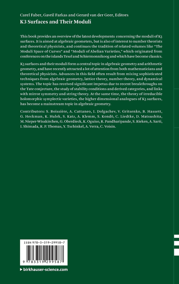 K3 Surfaces and Their Moduli