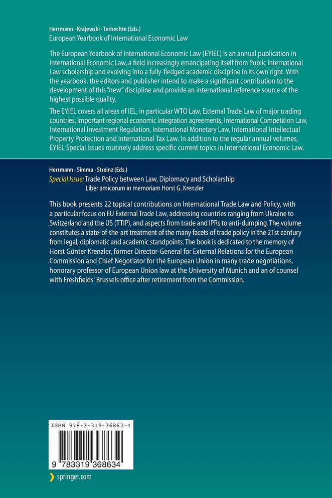 Trade Policy between Law, Diplomacy and Scholarship