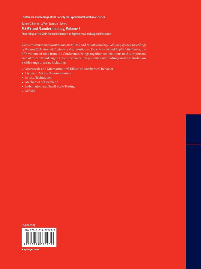 MEMS and Nanotechnology, Volume 5