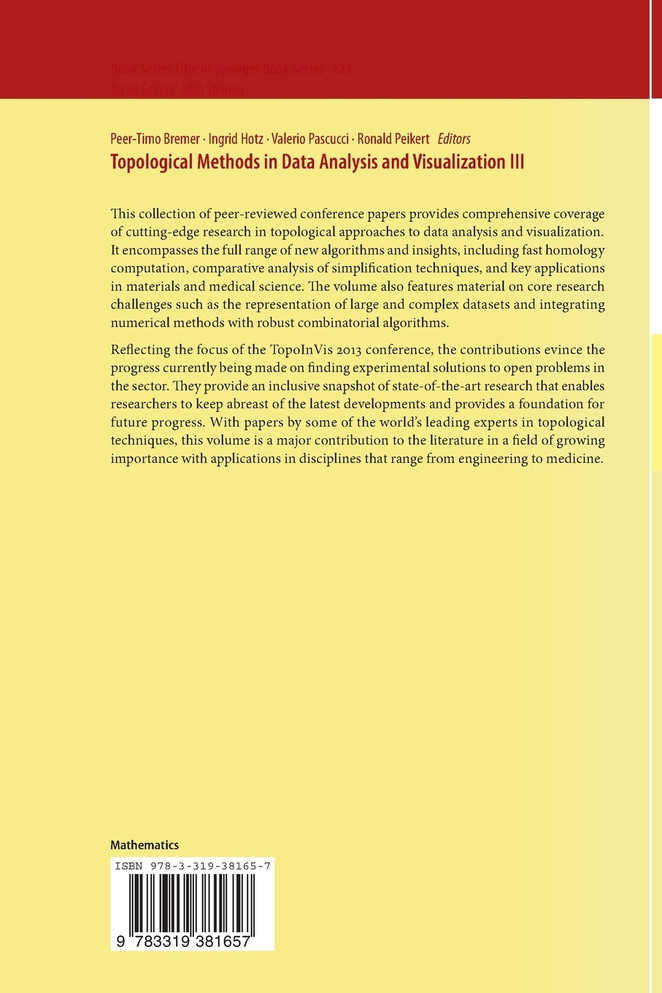 Topological Methods in Data Analysis and Visualization III