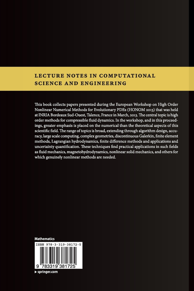 High Order Nonlinear Numerical Schemes for Evolutionary PDEs