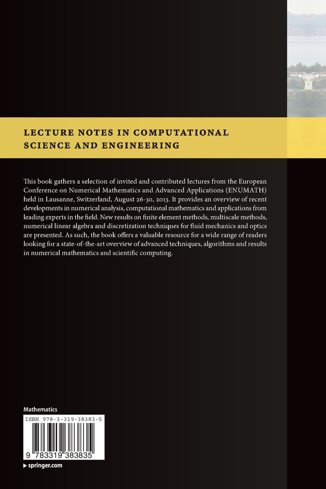 Numerical Mathematics and Advanced Applications - ENUMATH 2013