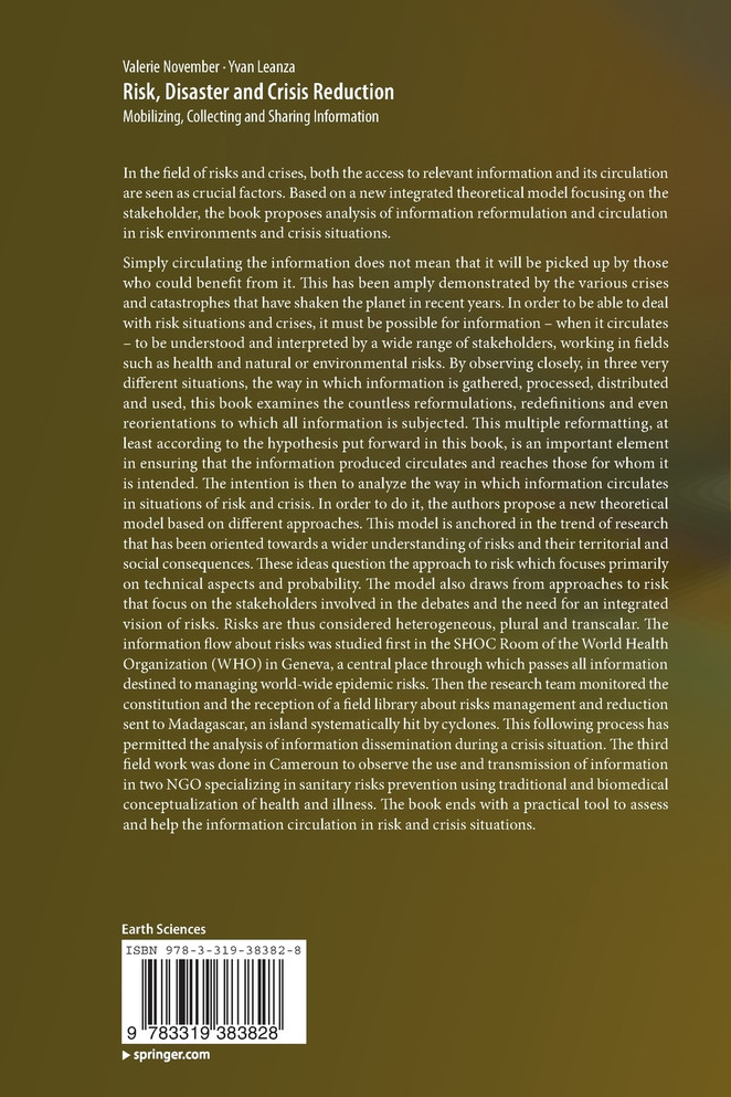 Risk, Disaster and Crisis Reduction