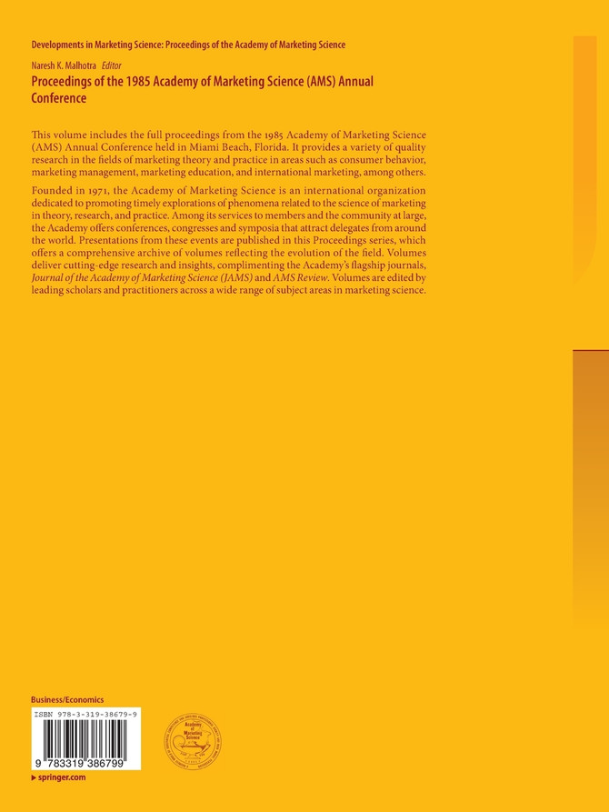 Proceedings of the 1985 Academy of Marketing Science (AMS) Annual Conference