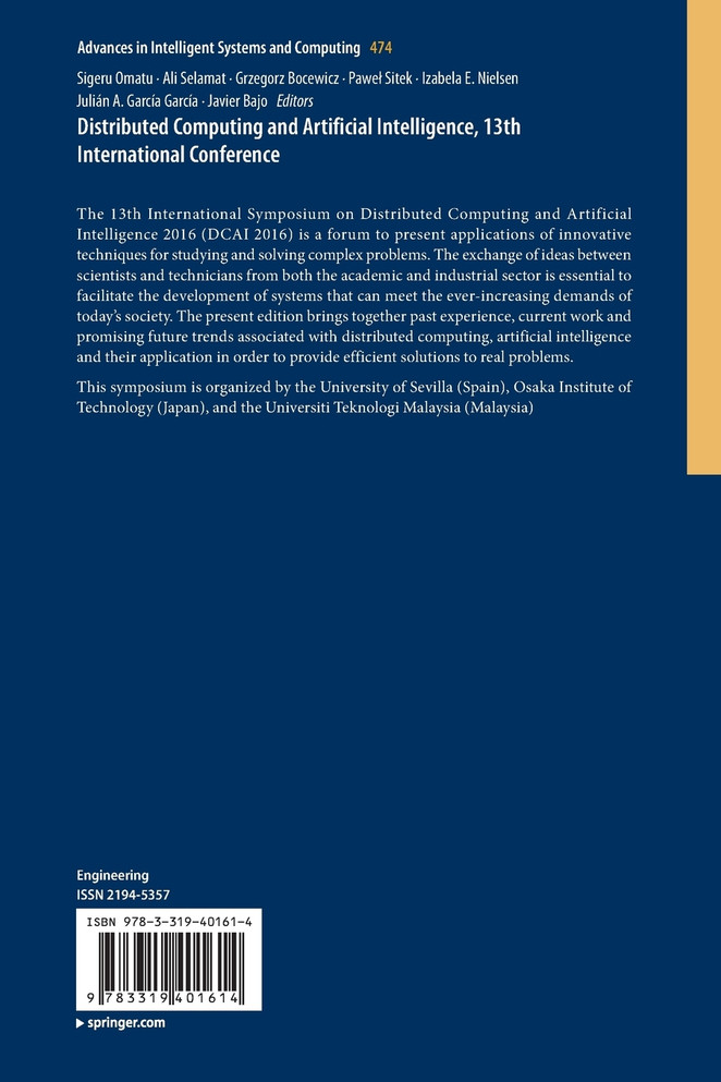 Distributed Computing and Artificial Intelligence, 13th International Conference