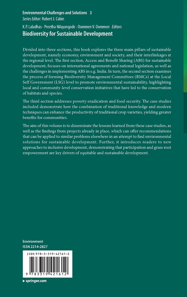 Biodiversity for Sustainable Development