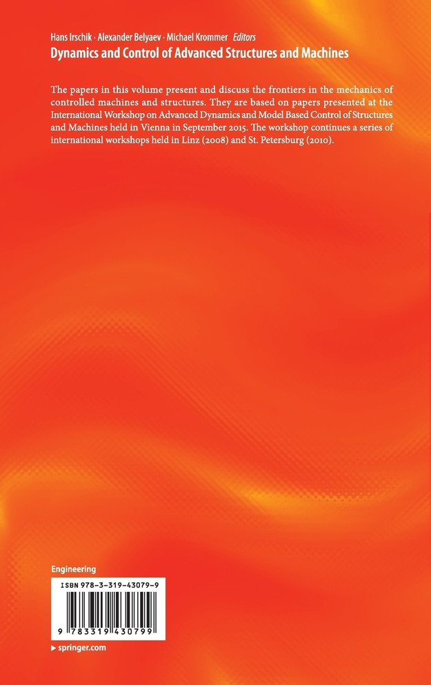 Dynamics and Control of Advanced Structures and Machines