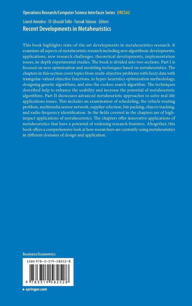 Recent Developments in Metaheuristics