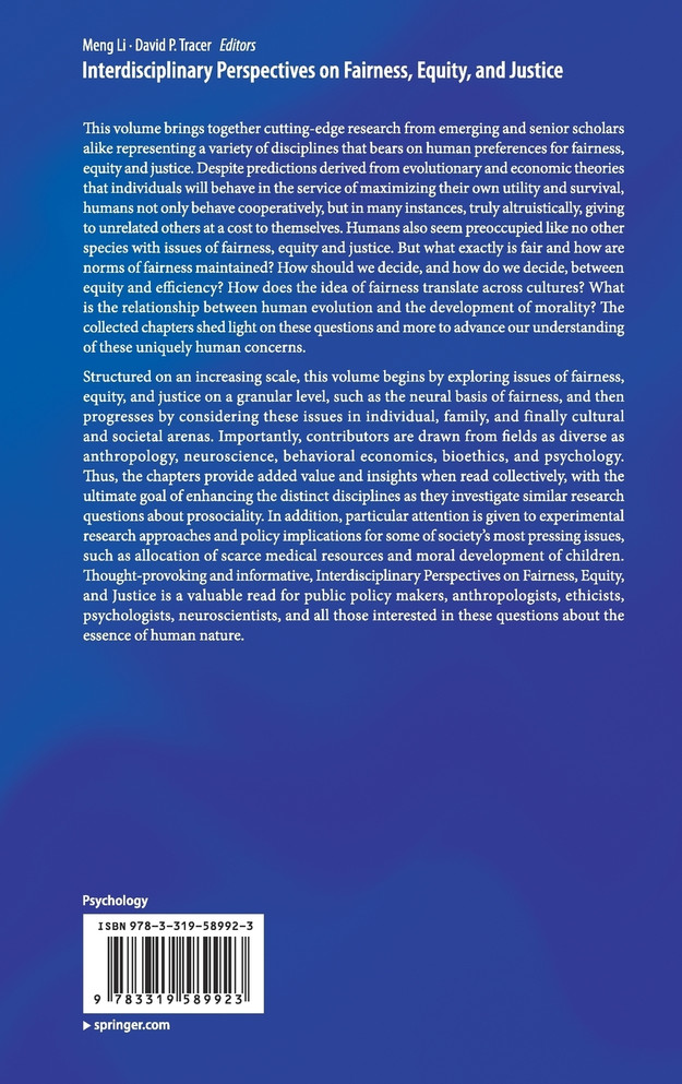 Interdisciplinary Perspectives on Fairness, Equity, and Justice